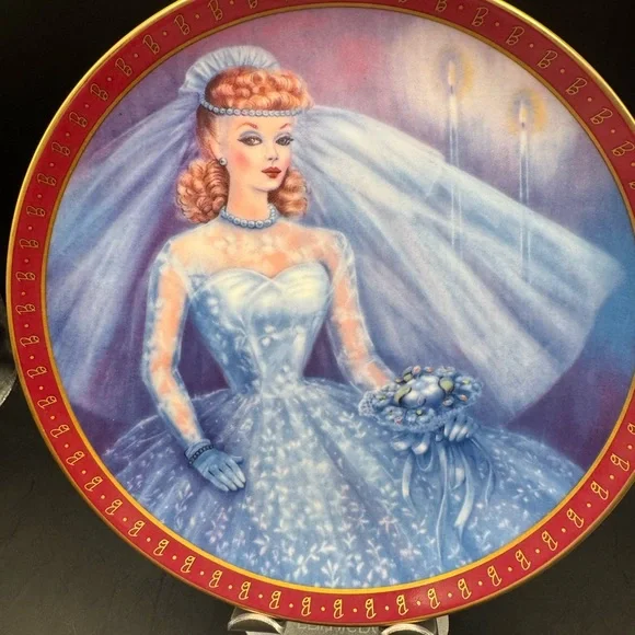Barbie Bride To Be Porcelain 1990 Collector Plate Morton Danbury Mint  #G7860 - Picture 2 of 5